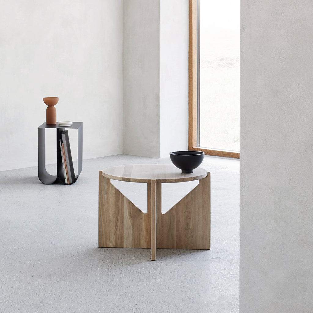 black wooden sphere storage display unit design kristina dam